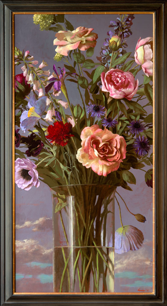 Bloemen en bezwaarde lucht – 2015 – 160 x 80 cm – acryl op linnen – niet beschikbaar